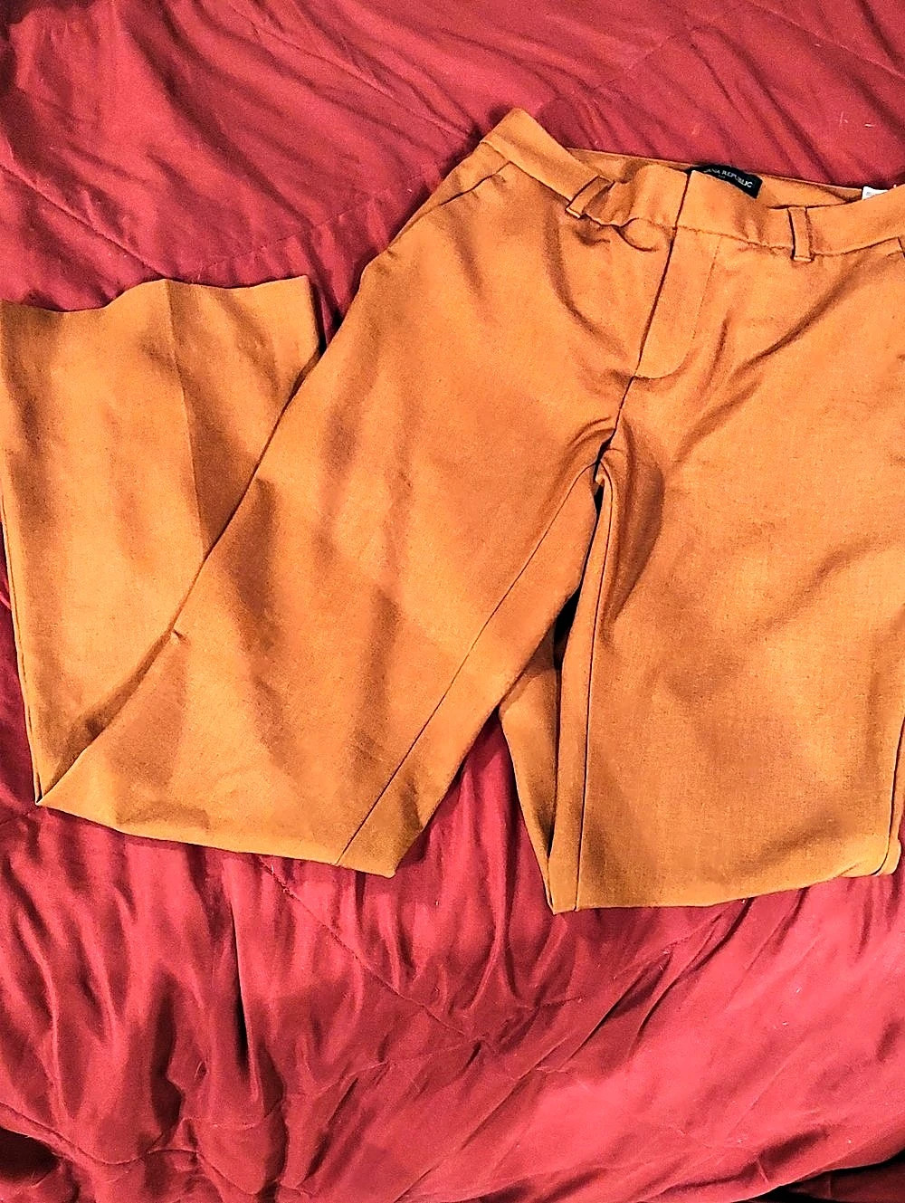 Banana Republic Sculpted Stretch Trouser Pant Wide Leg Pants Brown Size 0